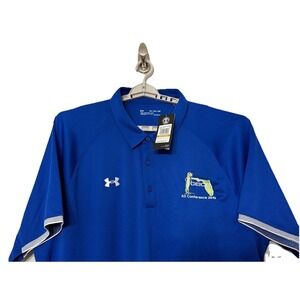 Under Armour Playoff Polo Mens 4XL Short Sleeve Shirt Blue Logo NWT Golf Florida